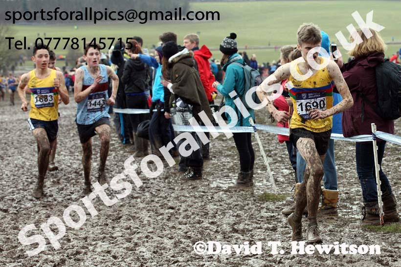 Boys under-15s 2018 British Inter Counties Cross Country Champs., Prestwold Hall, Loughborough. Photo: David T. Hewitson/Sports for All Pics